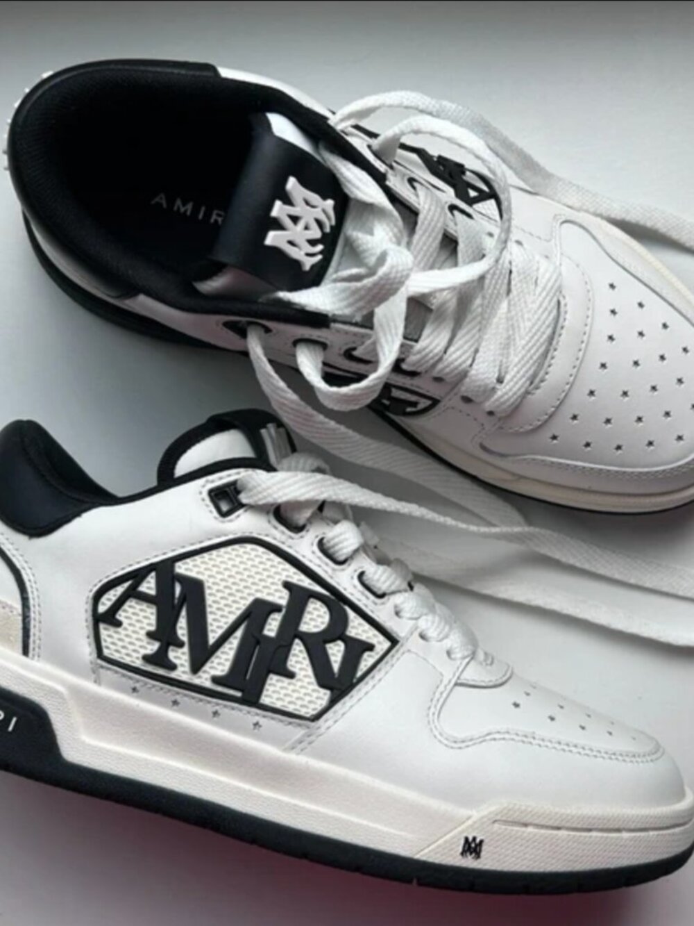 Amiri MA-1 Sneakers- White/Black-Closet Fresh